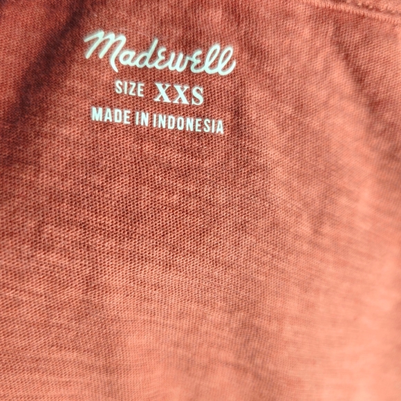 Madewell Whisper Cotton Picker Crewneck Muscle Tank Burnt Orange XXS - Picture 7 of 7